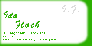 ida floch business card